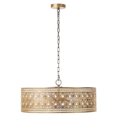 Lustre River of Goods Bryar en laiton et cristal, 23,5 W, 3 lumières - 23,5 x 23,5 x 61,5
