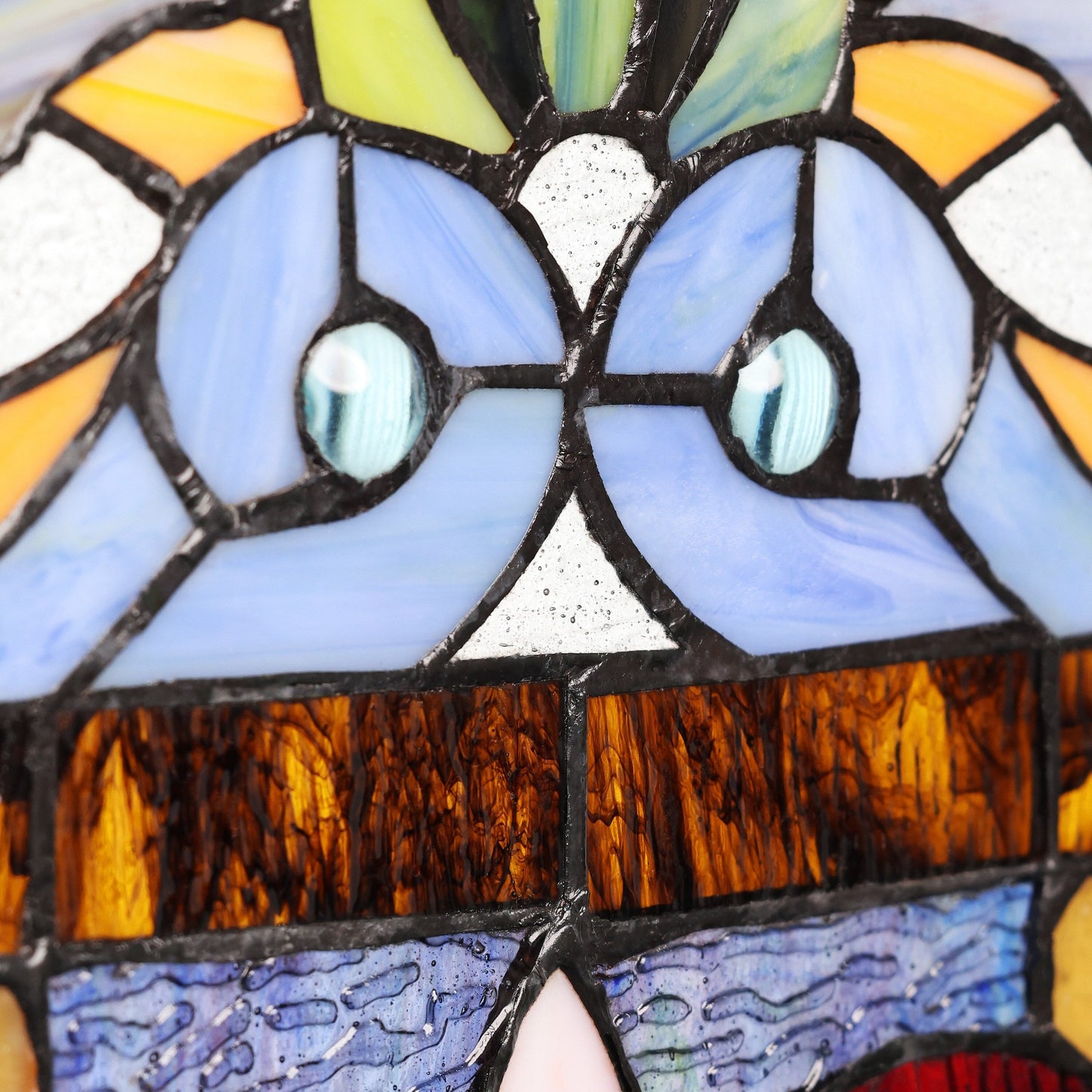 Panneau de vitrail victorien « Fleur de Lys » de River of Goods - 9,5 cm (L) x 0,25 cm (l) x 36 cm (H)