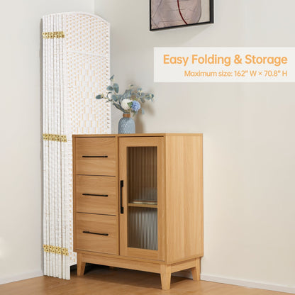 Paravent pliable autoportant en fibre tissée de 1,83 m de haut