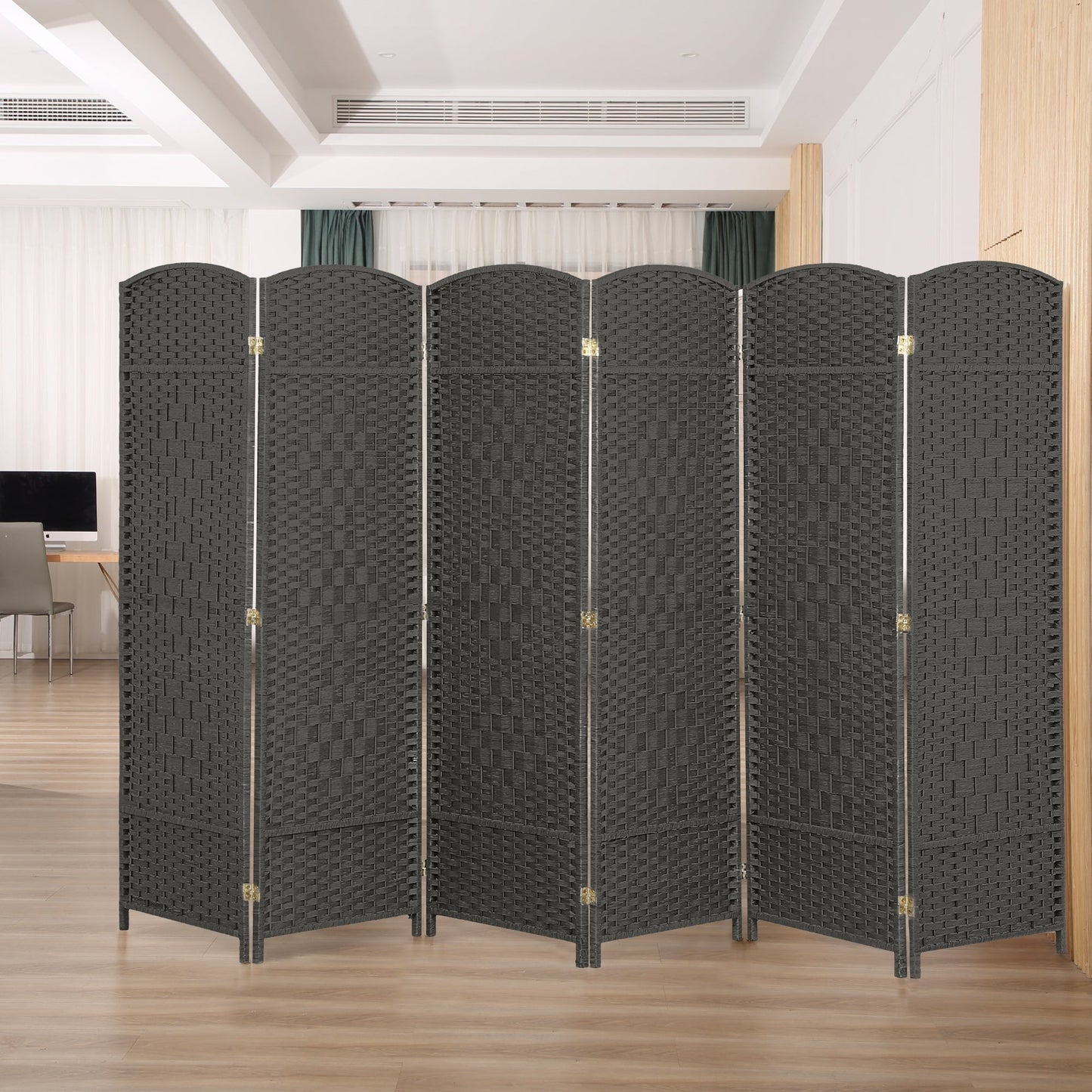 Paravent pliable autoportant en fibre tissée de 1,83 m de haut