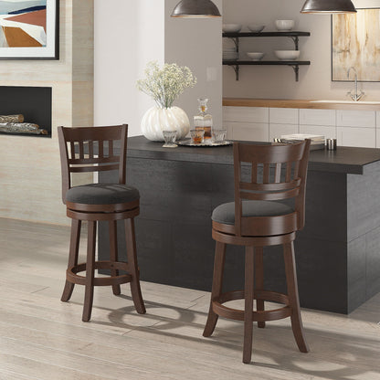 Tabouret de bar pivotant Rovinj à dossier ajouré 24H