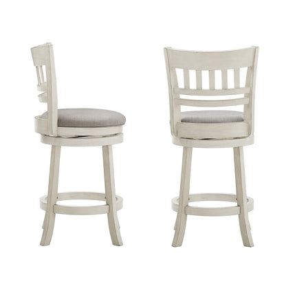 Tabouret de bar pivotant Rovinj à dossier ajouré 24H