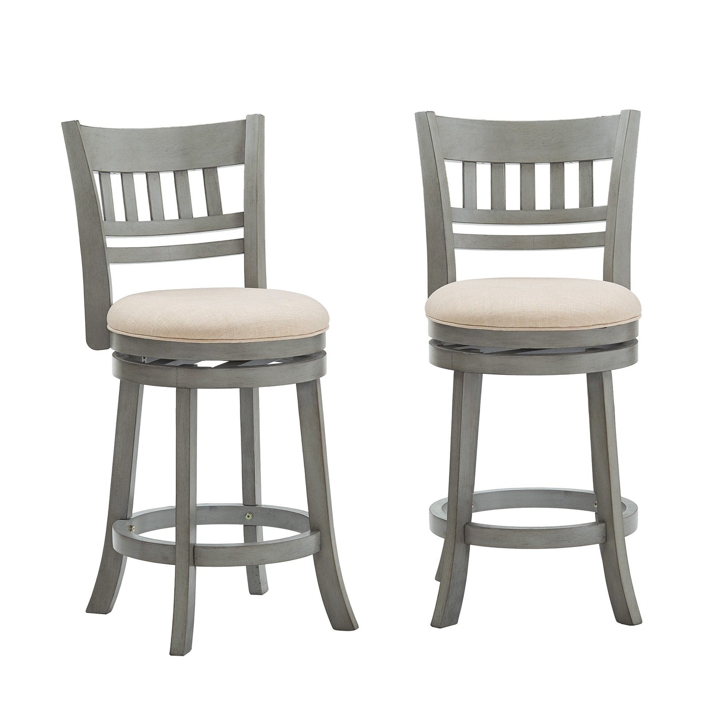 Tabouret de bar pivotant Rovinj à dossier ajouré 24H