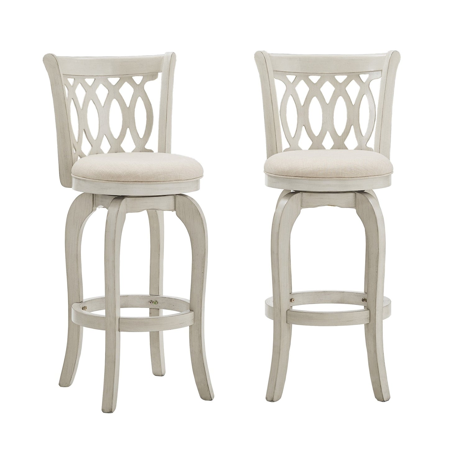 Tabouret de bar pivotant à dossier ajouré Rovinj