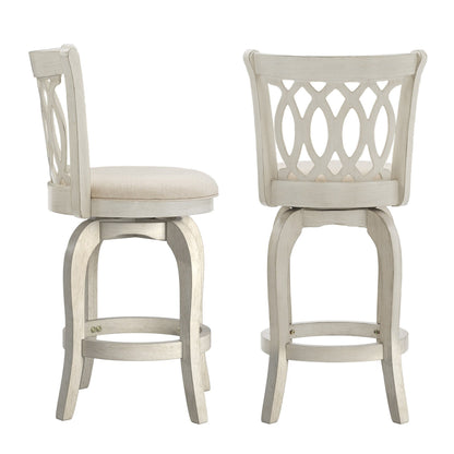 Tabouret de bar pivotant à dossier ajouré Rovinj