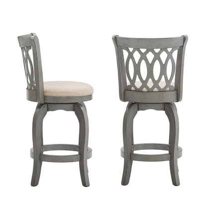 Tabouret de bar pivotant à dossier ajouré Rovinj