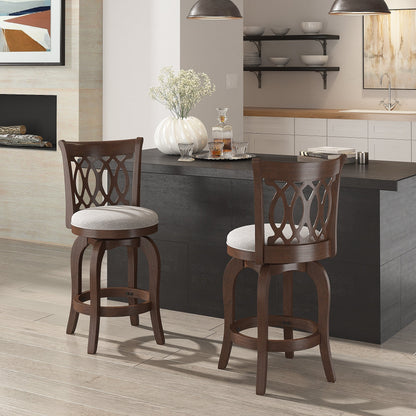 Tabouret de bar pivotant à dossier ajouré Rovinj