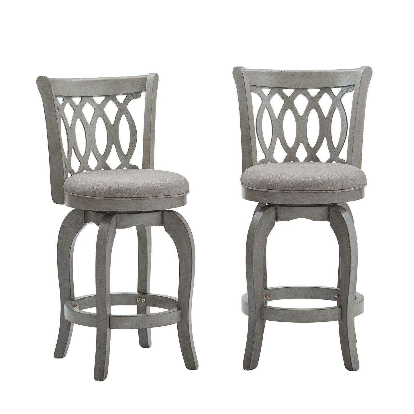 Tabouret de bar pivotant à dossier ajouré Rovinj