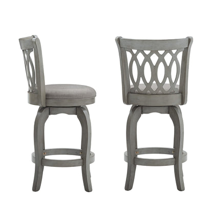 Tabouret de bar pivotant à dossier ajouré Rovinj