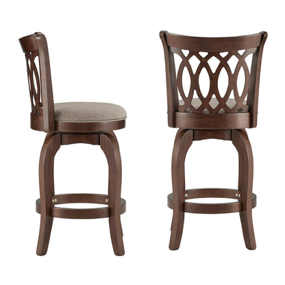 Tabouret de bar pivotant à dossier ajouré Rovinj