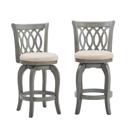 Tabouret de bar pivotant à dossier ajouré Rovinj