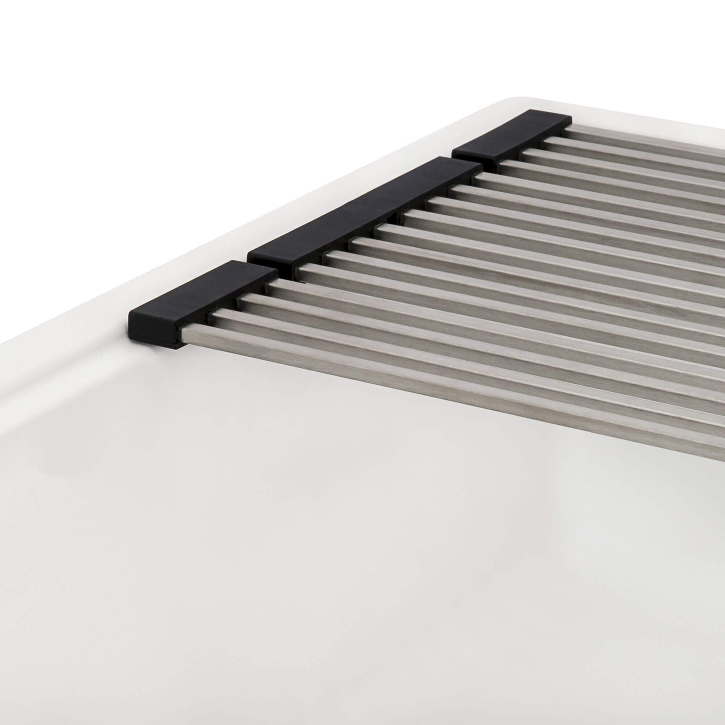 Évier de buanderie encastré Ruvati epiRock Workstation 25 pouces, blanc chaud - RVG2321WB