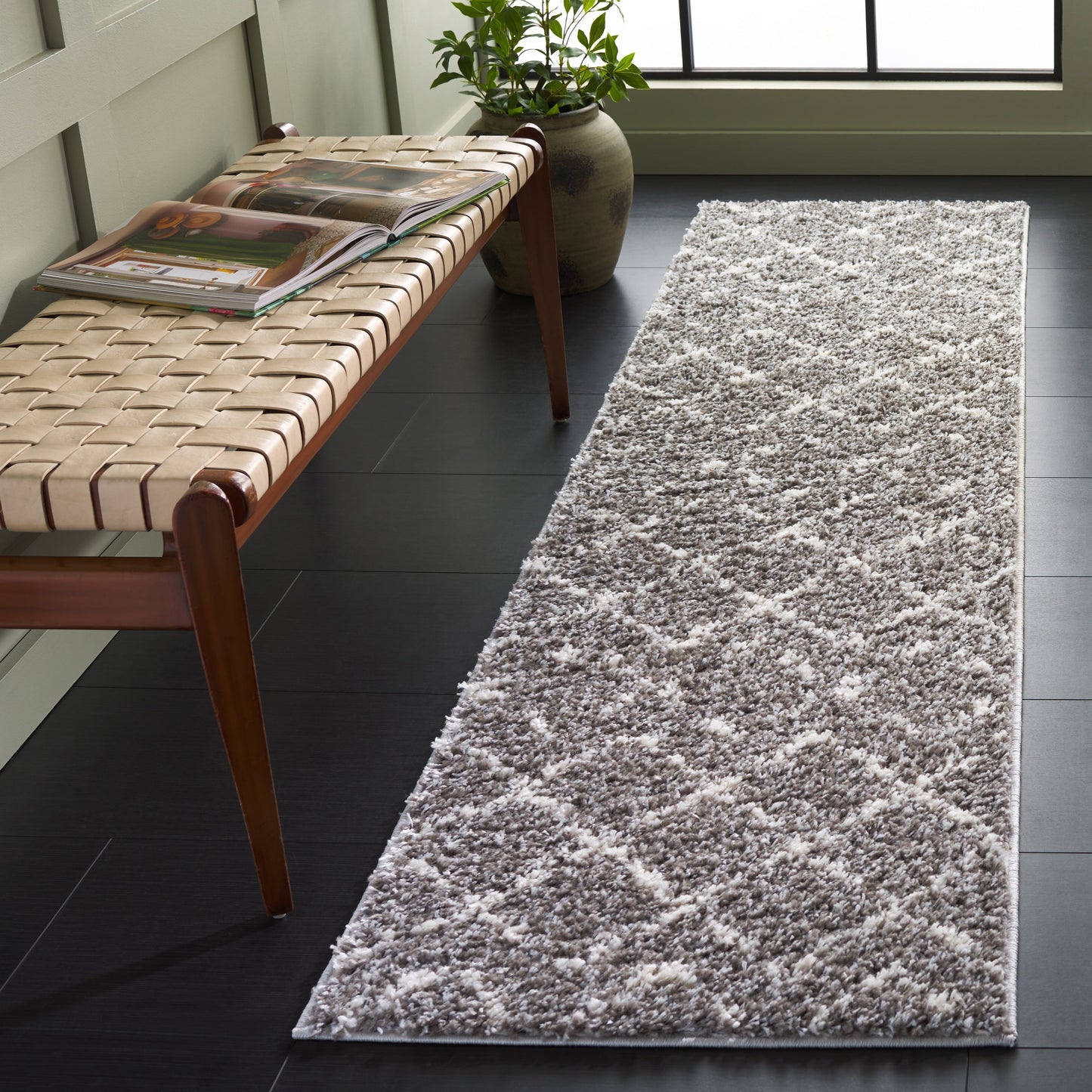 Tapis SAFAVIEH Arizona Shag Ghinwa de 3 cm d'épaisseur