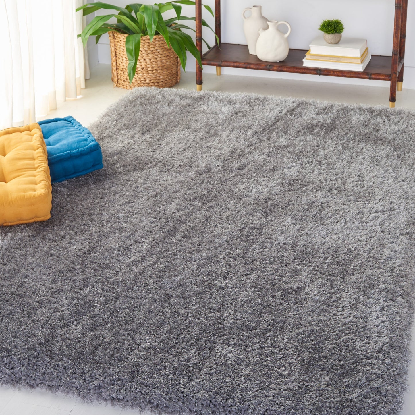 Tapis SAFAVIEH Bahija Rudina Luxe Shaggy de 7,6 cm d'épaisseur