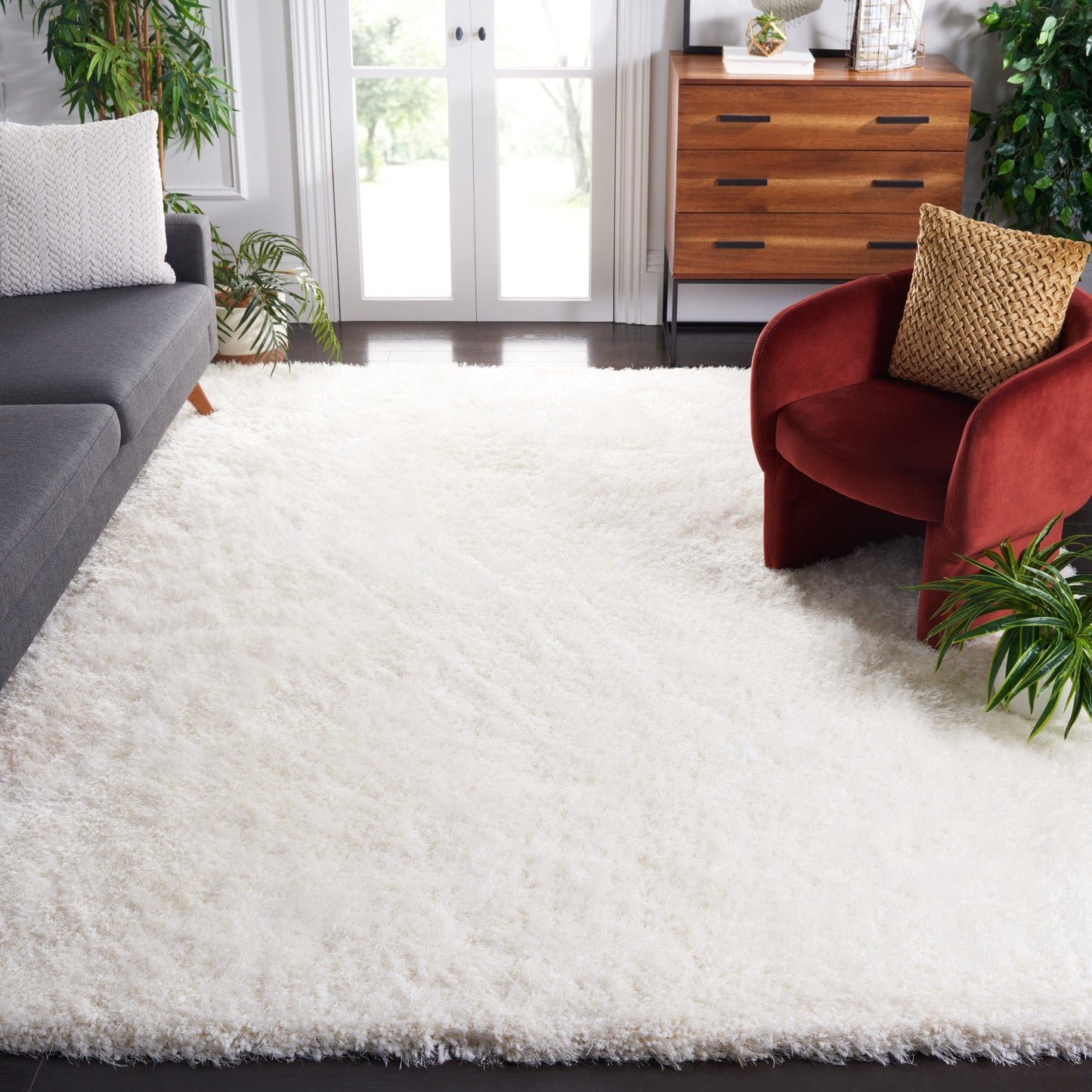 Tapis SAFAVIEH Bahija Rudina Luxe Shaggy de 7,6 cm d'épaisseur