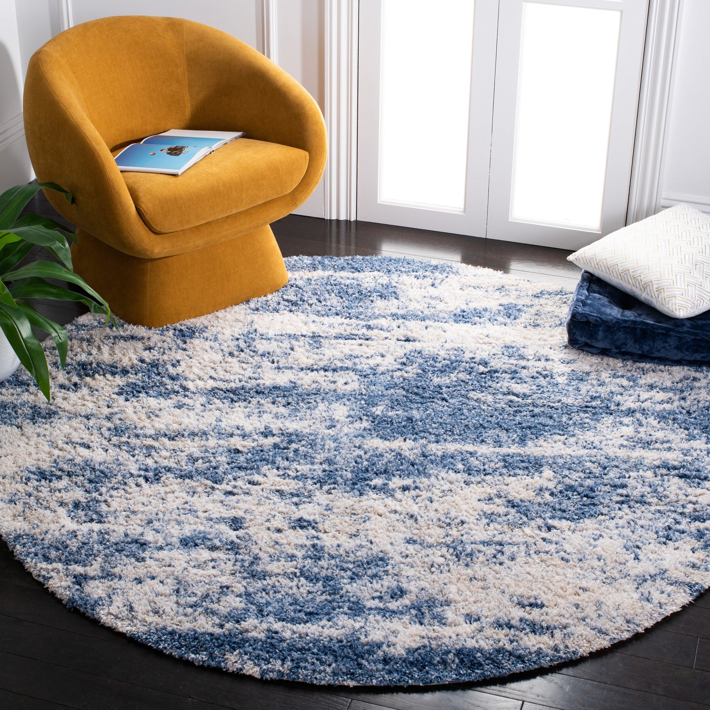 Tapis berbère Shag Tikvah moderne SAFAVIEH de 3 cm d'épaisseur