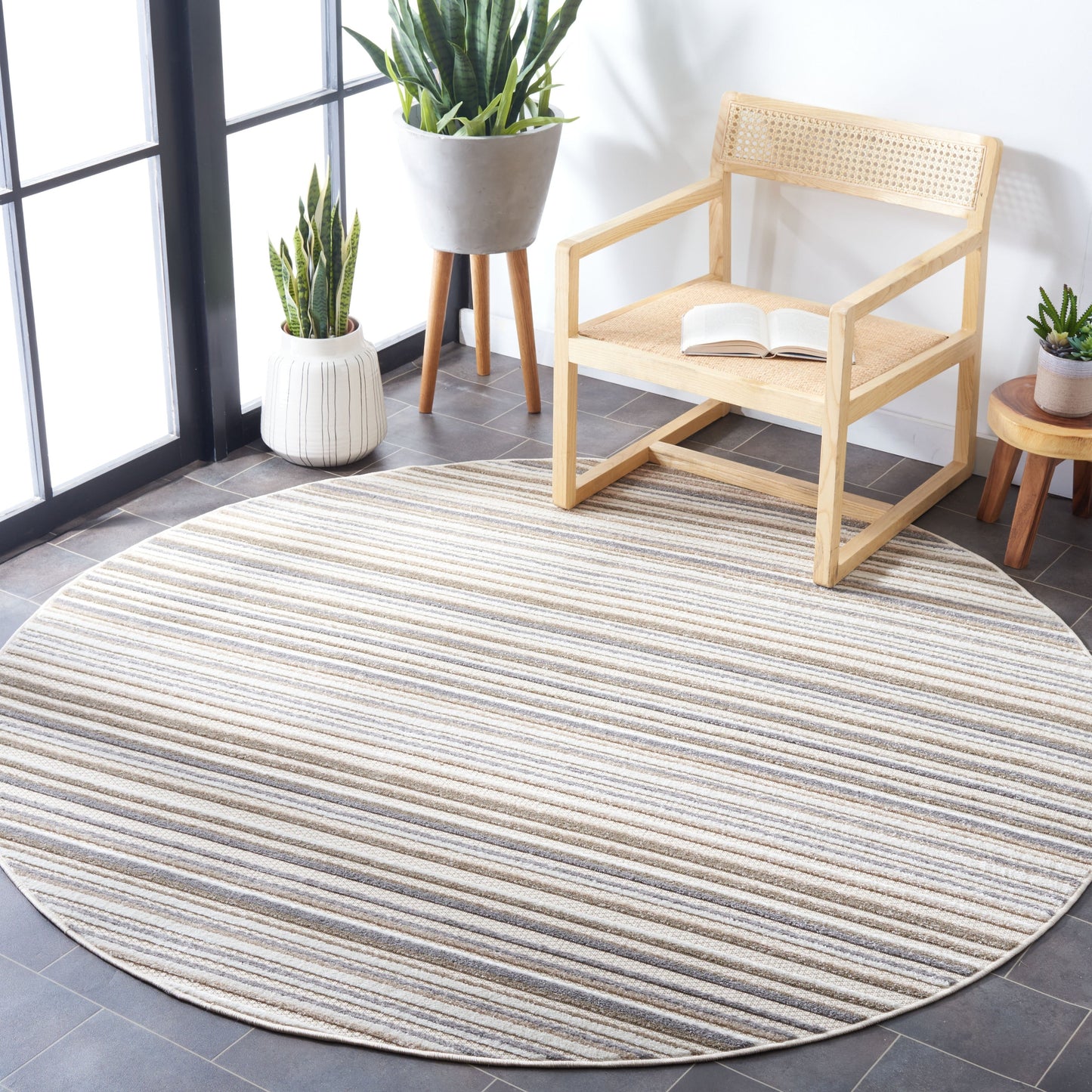 Tapis de patio imperméable à rayures SAFAVIEH Cabana Gafia pour intérieur/extérieur