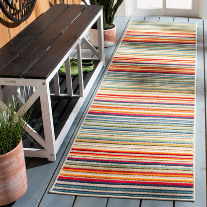 Tapis de patio imperméable à rayures SAFAVIEH Cabana Gafia pour intérieur/extérieur