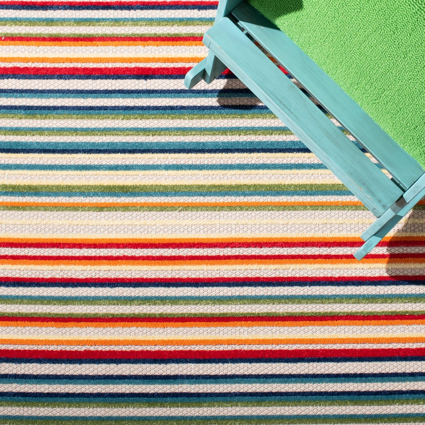 Tapis de patio imperméable à rayures SAFAVIEH Cabana Gafia pour intérieur/extérieur