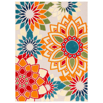 Tapis de patio imperméable à motif floral SAFAVIEH Cabana Ingke pour intérieur/extérieur