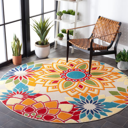 Tapis de patio imperméable à motif floral SAFAVIEH Cabana Ingke pour intérieur/extérieur