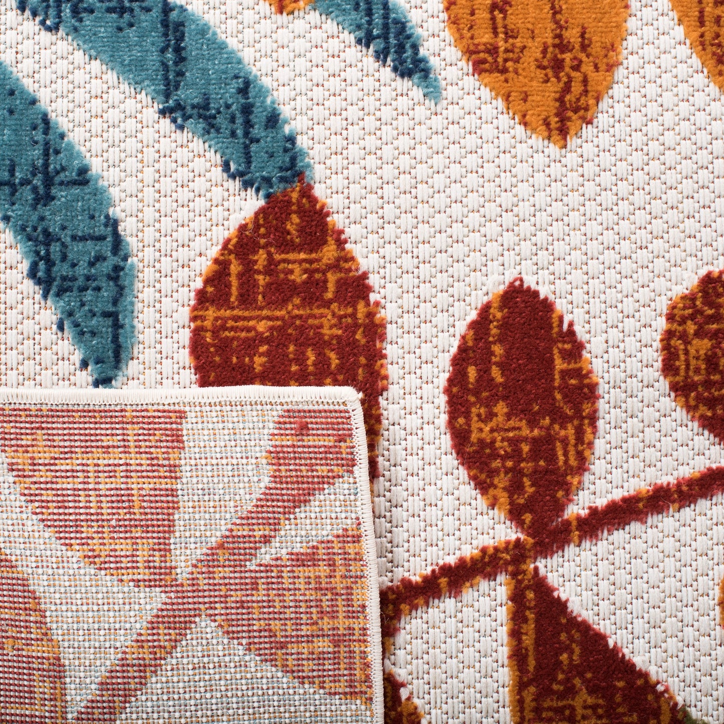 Tapis de patio imperméable à motif floral SAFAVIEH Cabana Neera pour intérieur/extérieur