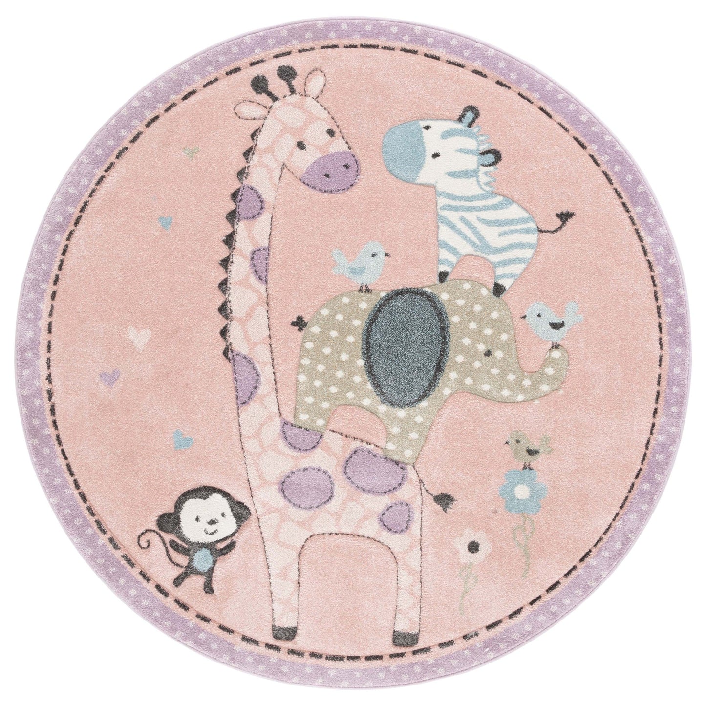 Tapis d'éveil SAFAVIEH Carousel Kids Miharu à motifs animaux