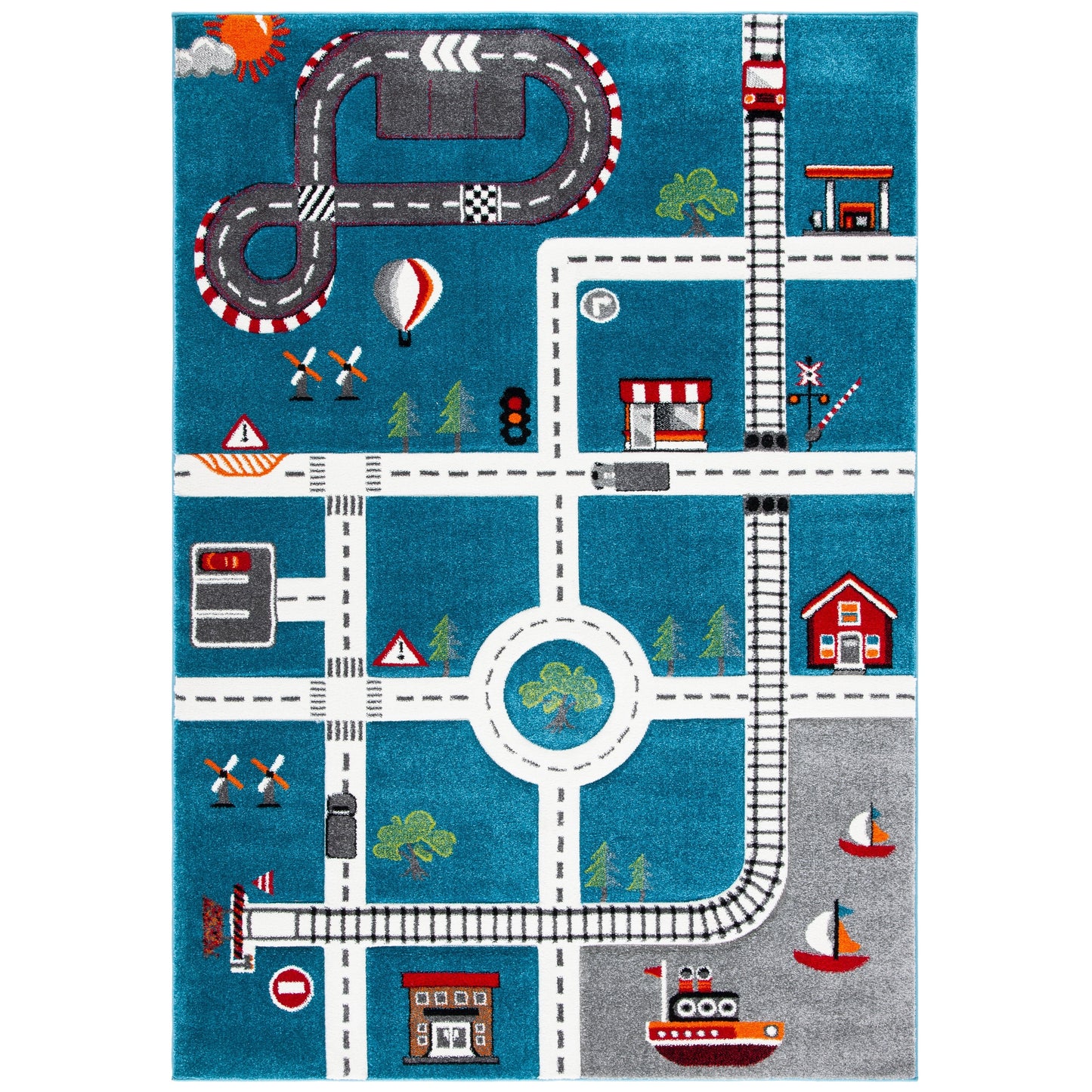 Tapis de route pour enfants SAFAVIEH Carousel Kids Riemy Neighborhood