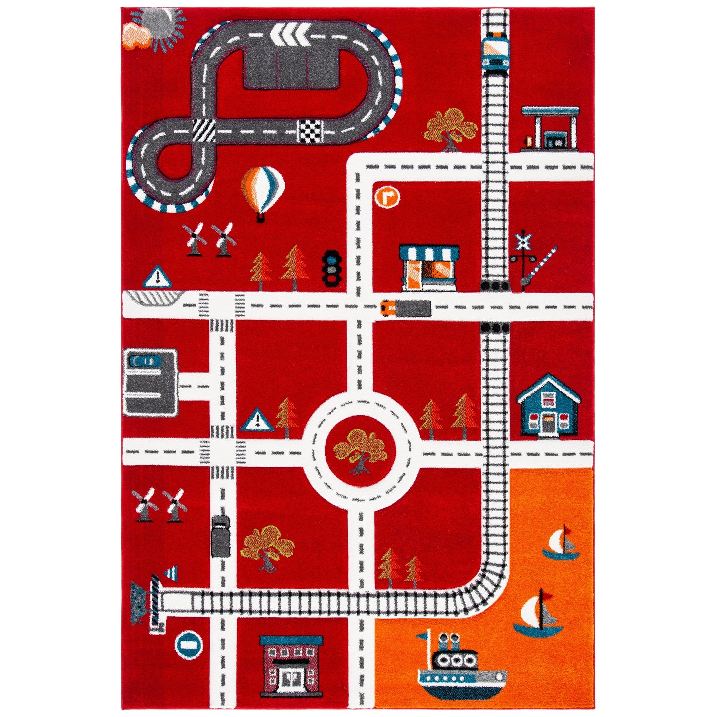 Tapis de route pour enfants SAFAVIEH Carousel Kids Riemy Neighborhood