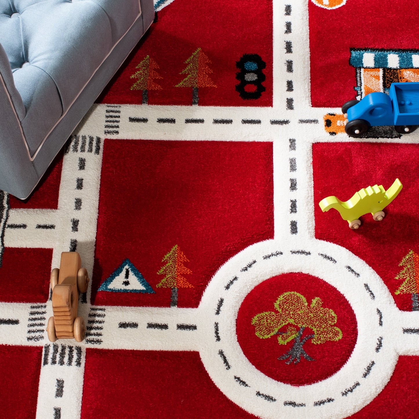 Tapis de route pour enfants SAFAVIEH Carousel Kids Riemy Neighborhood