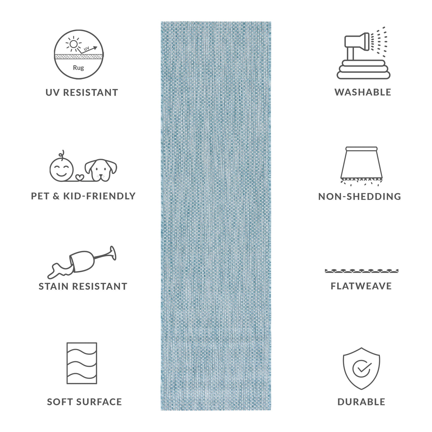 Tapis de patio/jardin imperméable SAFAVIEH Courtyard Begajeta pour intérieur/extérieur.