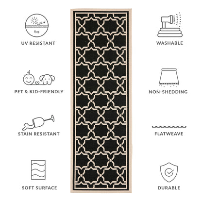 Tapis de jardin imperméable SAFAVIEH Courtyard Gulsin pour intérieur/extérieur