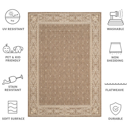 Tapis de jardin imperméable SAFAVIEH Courtyard Hendrina pour intérieur/extérieur