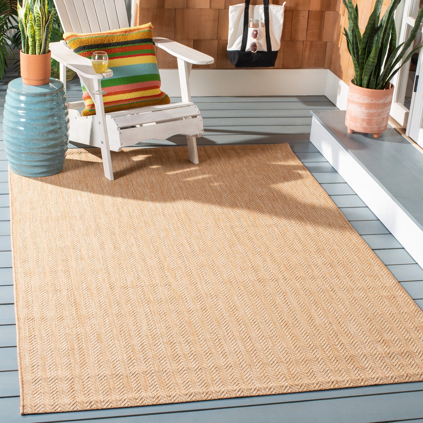Tapis de jardin imperméable SAFAVIEH Courtyard Ilmur pour intérieur/extérieur