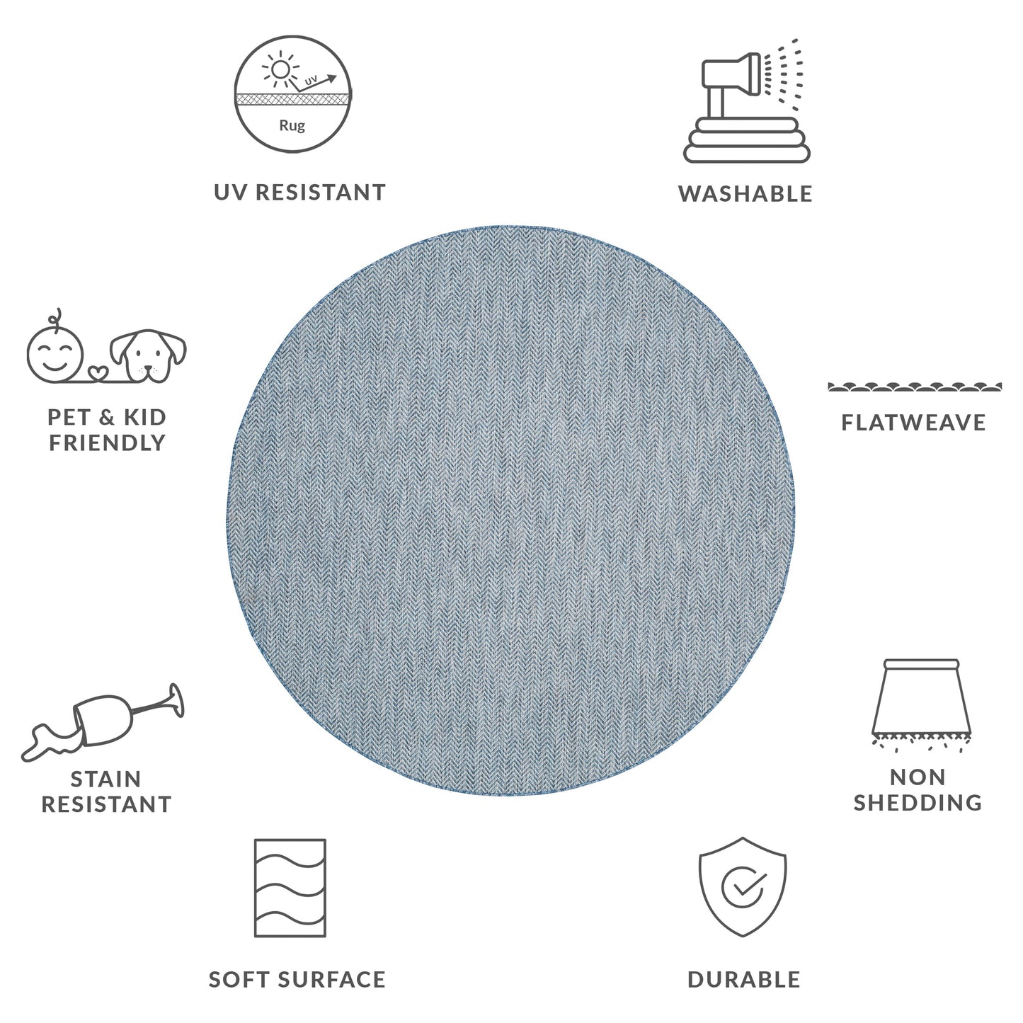 Tapis de jardin imperméable SAFAVIEH Courtyard Ilmur pour intérieur/extérieur