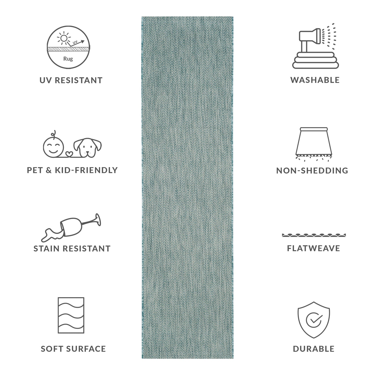 Tapis de jardin imperméable SAFAVIEH Courtyard Ilmur pour intérieur/extérieur