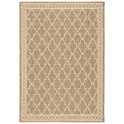 Tapis de jardin imperméable SAFAVIEH Courtyard Janell Trellis pour terrasse ou jardin