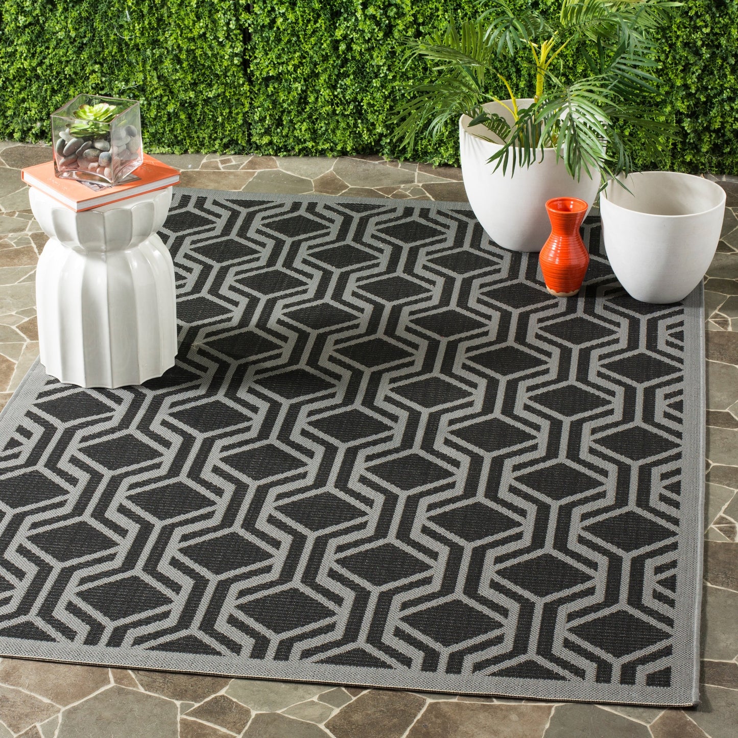 Tapis de jardin/terrasse imperméable SAFAVIEH Courtyard Jeanine