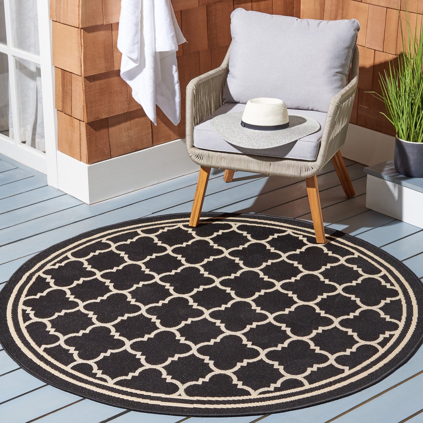 Tapis de jardin/terrasse imperméable SAFAVIEH Courtyard Kristelle