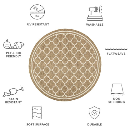 Tapis de jardin/terrasse imperméable SAFAVIEH Courtyard Kristelle