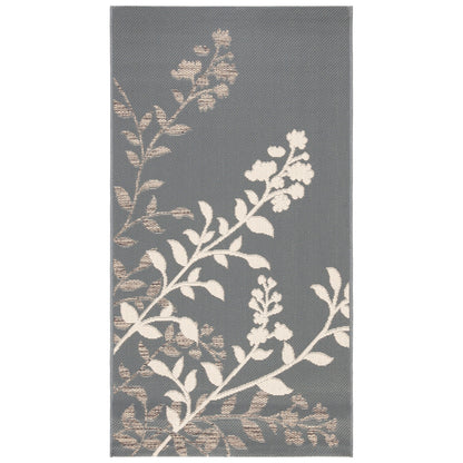 Tapis de jardin SAFAVIEH Courtyard Luann Botanical imperméable pour intérieur/extérieur, terrasse ou jardin