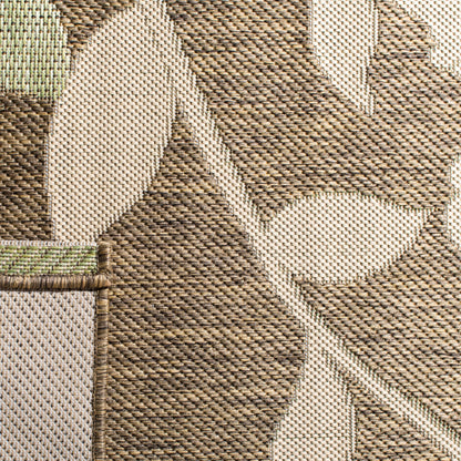 Tapis de jardin SAFAVIEH Courtyard Luann Botanical imperméable pour intérieur/extérieur, terrasse ou jardin