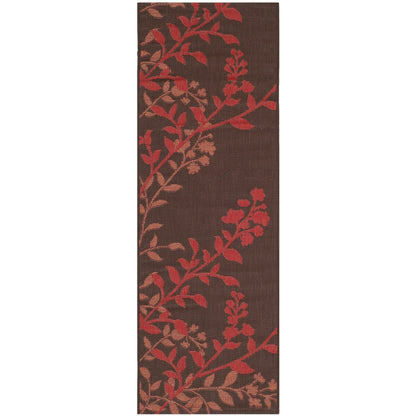 Tapis de jardin SAFAVIEH Courtyard Luann Botanical imperméable pour intérieur/extérieur, terrasse ou jardin