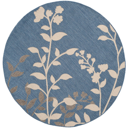 Tapis de jardin SAFAVIEH Courtyard Luann Botanical imperméable pour intérieur/extérieur, terrasse ou jardin