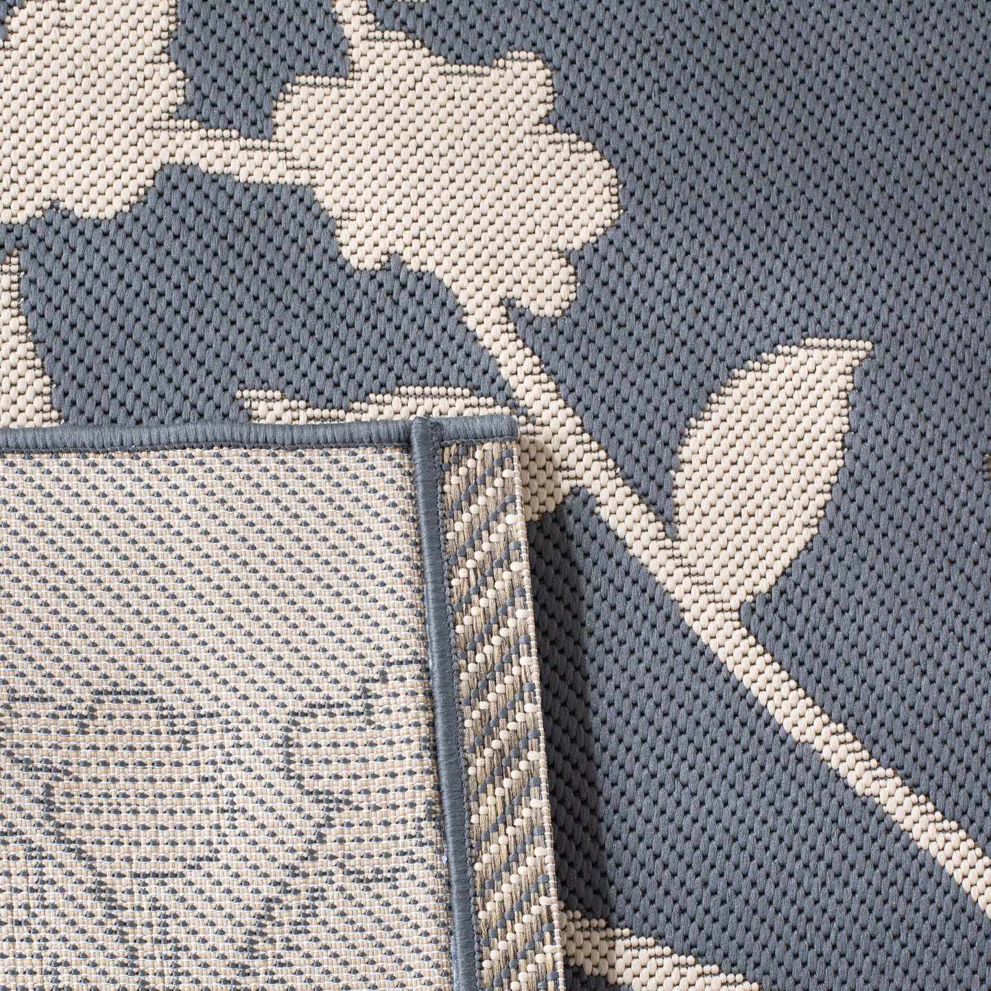 Tapis de jardin SAFAVIEH Courtyard Luann Botanical imperméable pour intérieur/extérieur, terrasse ou jardin