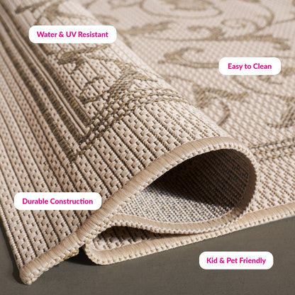 Tapis de jardin/terrasse imperméable SAFAVIEH Courtyard Miljeta