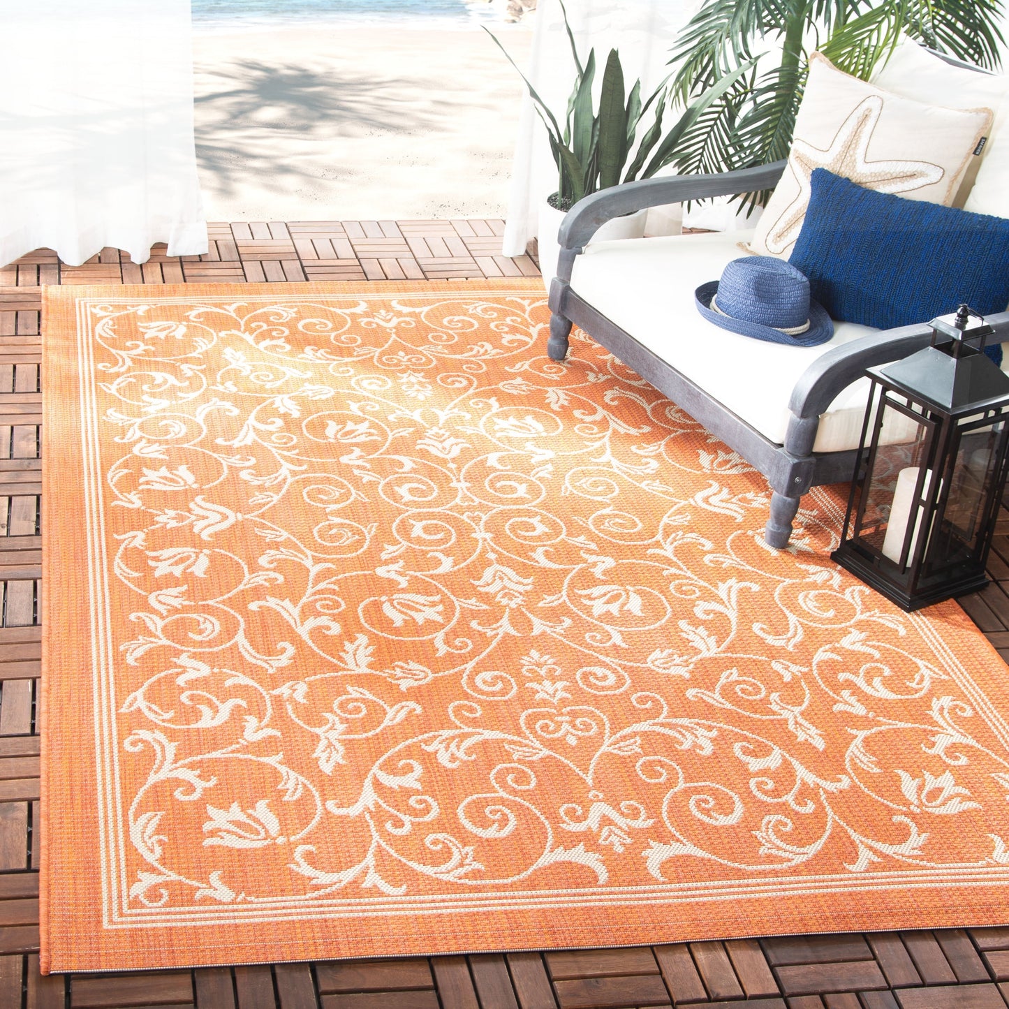 Tapis de jardin/terrasse imperméable SAFAVIEH Courtyard Miljeta