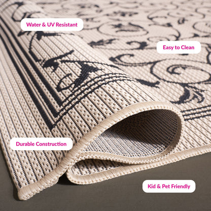 Tapis de jardin/terrasse imperméable SAFAVIEH Courtyard Miljeta