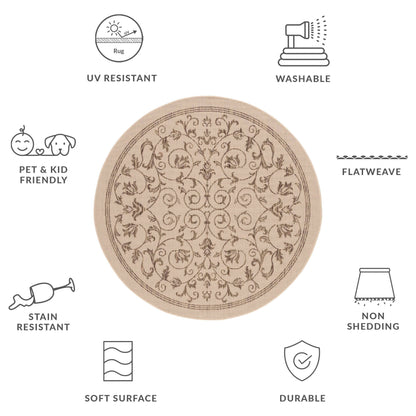 Tapis de jardin/terrasse imperméable SAFAVIEH Courtyard Miljeta