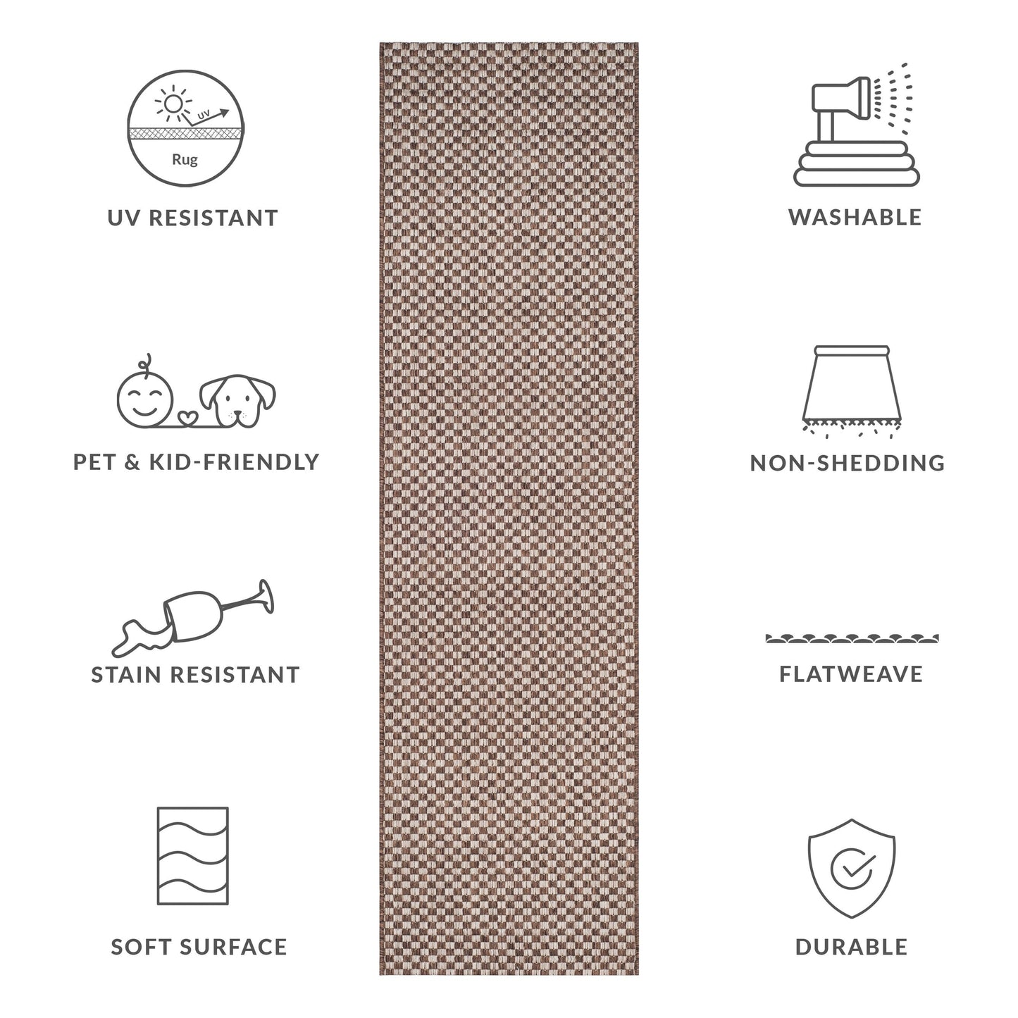 Tapis de jardin imperméable SAFAVIEH Courtyard Ragini pour intérieur/extérieur